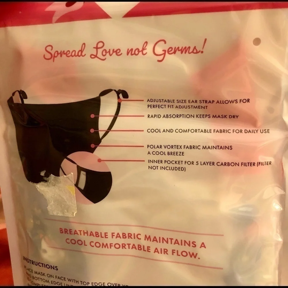 Love Bug kids face masks New! 3 pack